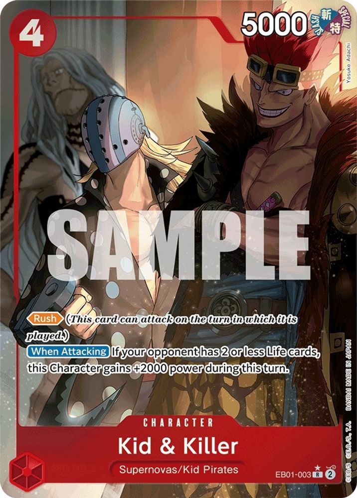 Kid &amp; Killer [Alternate Art] EB01-003 One Piece Card Game