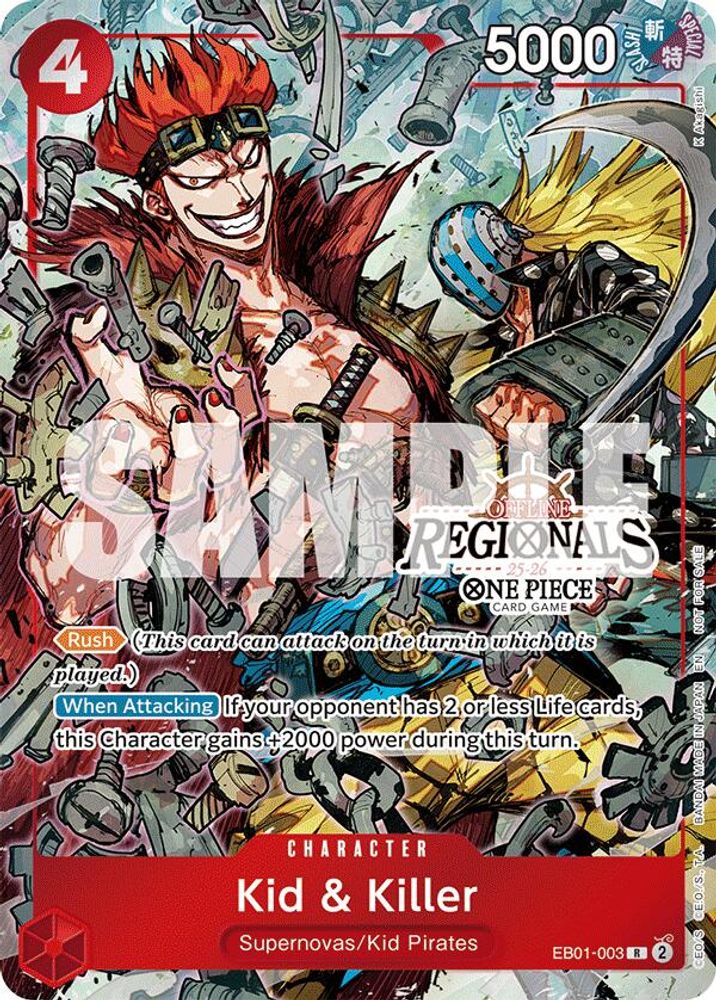Kid &amp; Killer [Regionals] EB01-003 One Piece Card Game