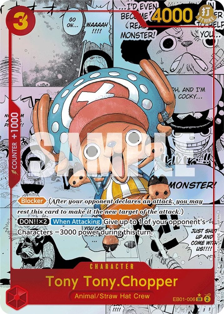Tony Tony.Chopper [Alternate Art Manga] EB01-006 One Piece Card Game