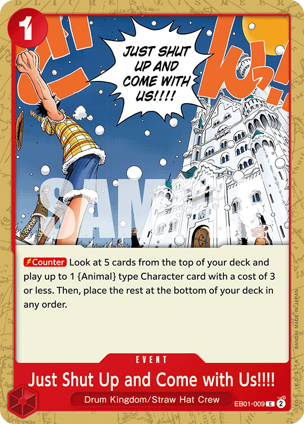 Just Shut Up and Come with Us!!!! [Foil PRB-02] JP EB01-009 One Piece Card Game