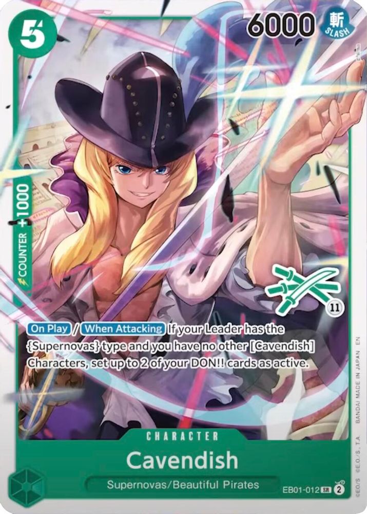 Cavendish [Zoro Deck] EB01-012 One Piece Card Game
