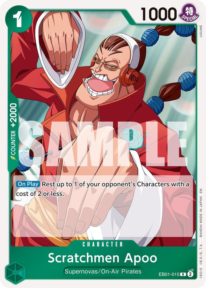 Scratchmen Apoo [PRB-02] EB01-015 One Piece Card Game