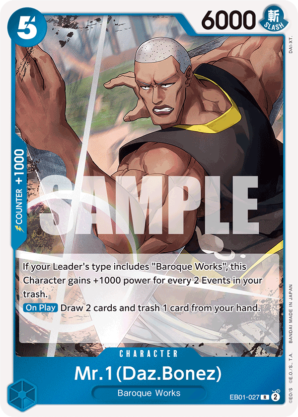 Mr.1(Daz.Bonez) [Alternate Art] JP EB01-027 One Piece Card Game