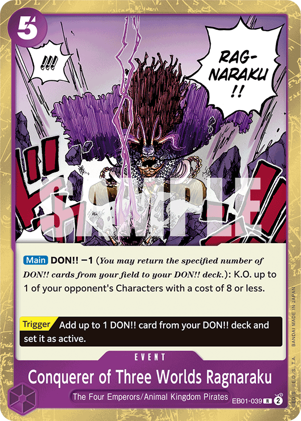 Conquerer of Three Worlds Ragnaraku EB01-039 One Piece Card Game