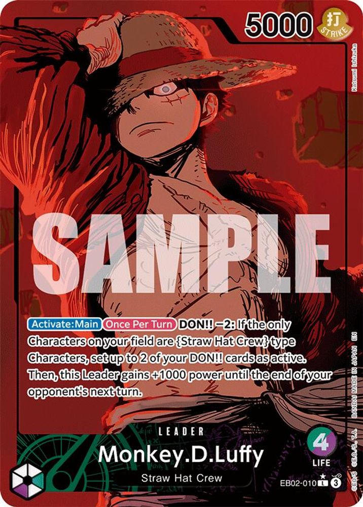 Monkey.D.Luffy [Alternate Art] EB02-010 One Piece Card Game