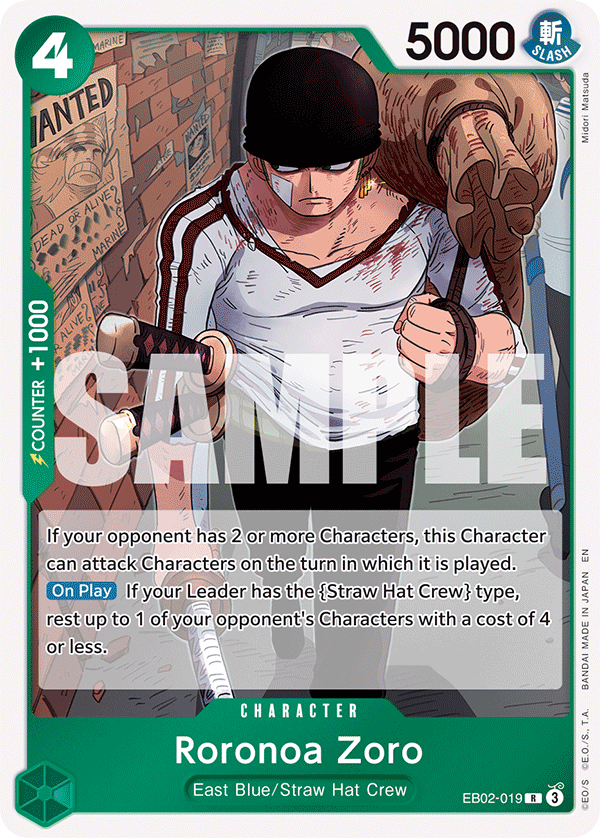 Roronoa Zoro [Zoro Deck] EB02-019 One Piece Card Game