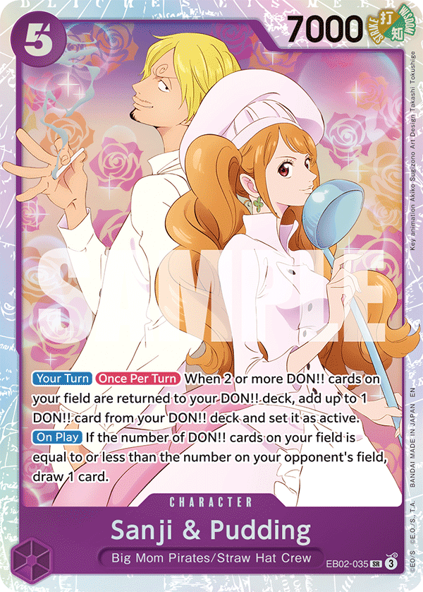 Sanji &amp; Pudding EB02-035 One Piece Card Game
