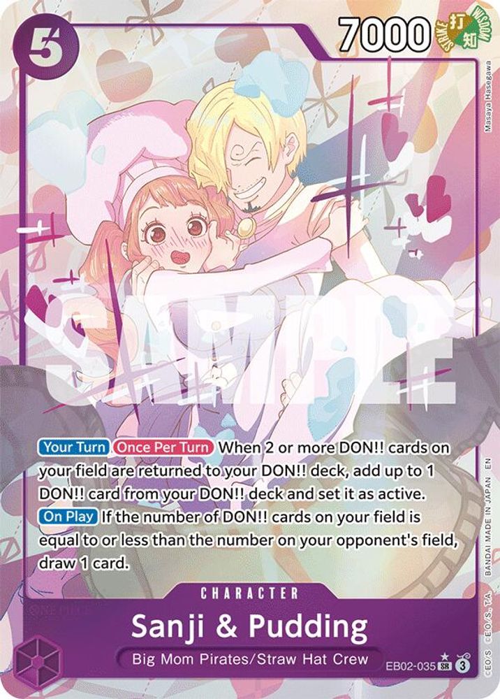 Sanji &amp; Pudding [Alternate Art] EB02-035 One Piece Card Game