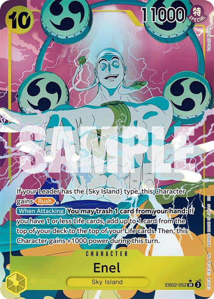 Enel [Alternate Art] EB02-052 One Piece Card Game