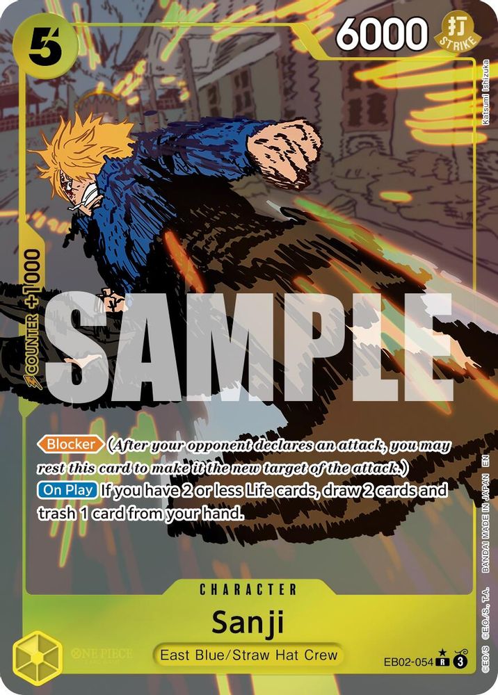 Sanji [Alternate Art] EB02-054 One Piece Card Game