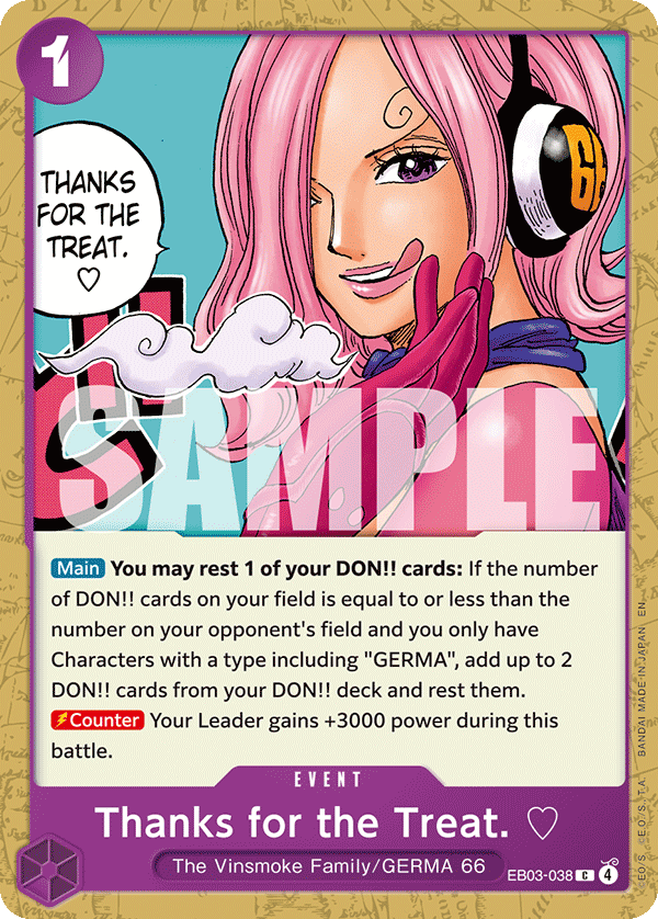 Thanks for the Treat. ♡ EB03-038 One Piece Card Game