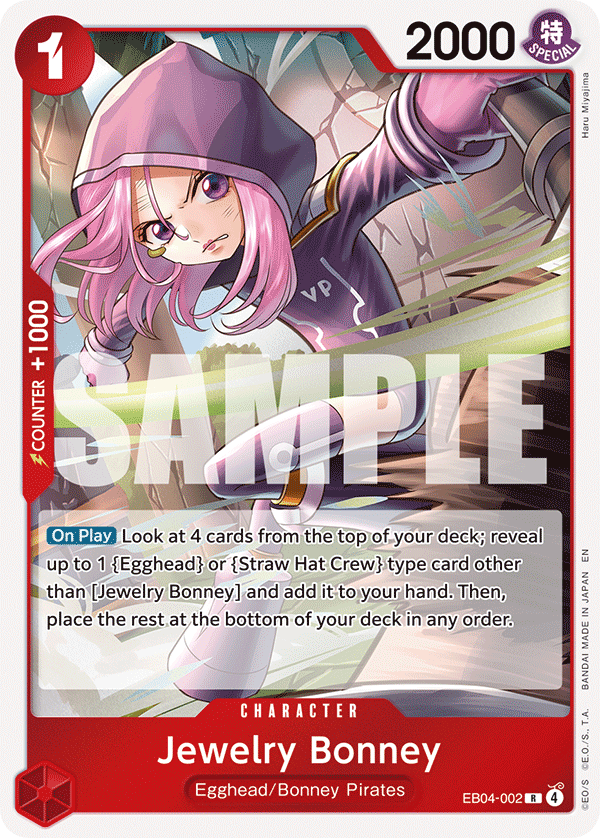 Jewelry Bonney [Alternate Art] JP EB04-002 One Piece Card Game