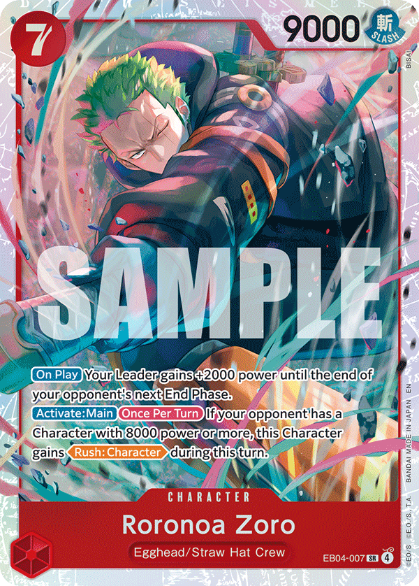 Roronoa Zoro [Alternate Art] JP EB04-007 One Piece Card Game