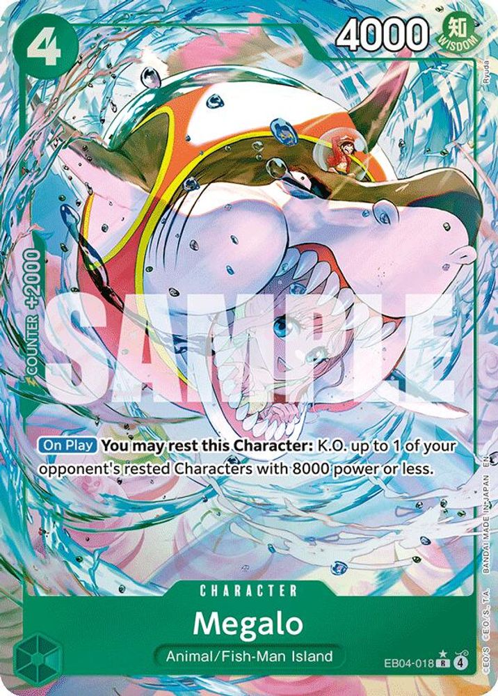 Megalo [Alternate Art] EB04-018 One Piece Card Game