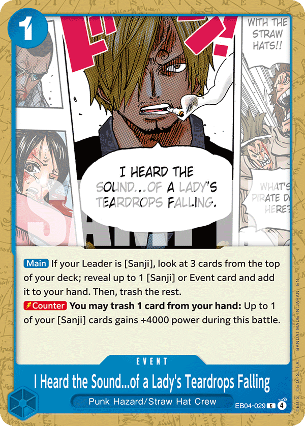 I Heard the Sound...of a Lady's Teardrops Falling EB04-029 One Piece Card Game