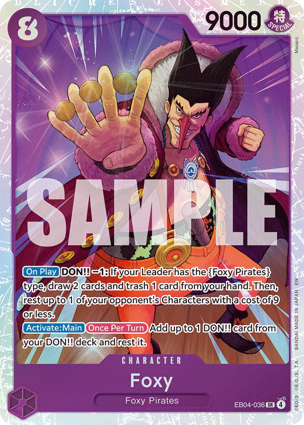 Foxy [Alternate Art] JP EB04-036 One Piece Card Game