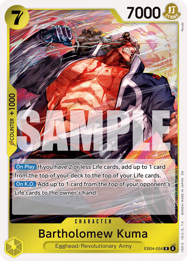 Bartholomew Kuma EB04-054 One Piece Card Game