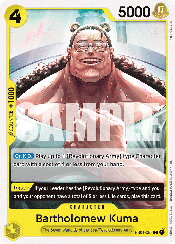 Bartholomew Kuma EB04-055 One Piece Card Game