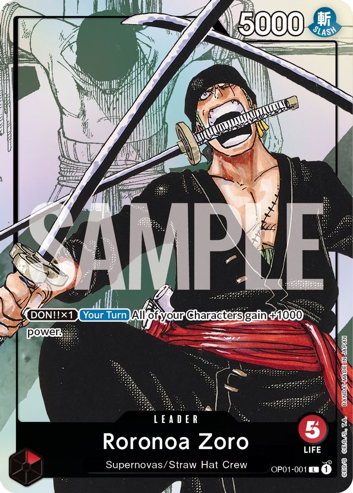 Roronoa Zoro [25th Anniversary] OP01-001 One Piece Card Game