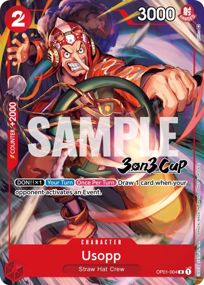 Usopp [3-on-3 Cup] OP01-004 One Piece Card Game