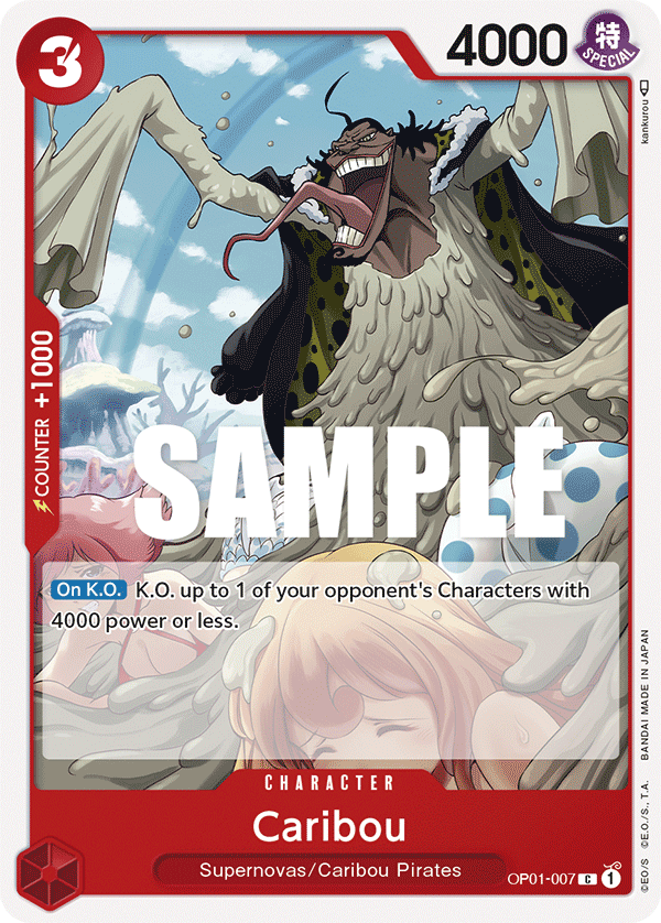 Caribou [Errata] OP01-007 One Piece Card Game