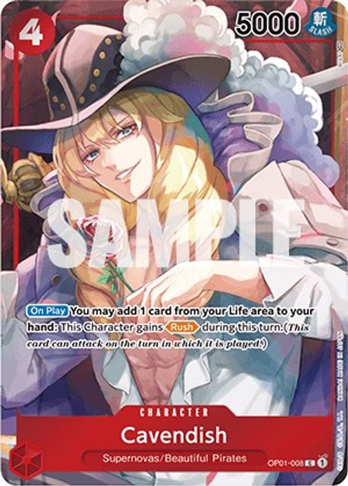 Cavendish [Box Topper] OP01-008 One Piece Card Game