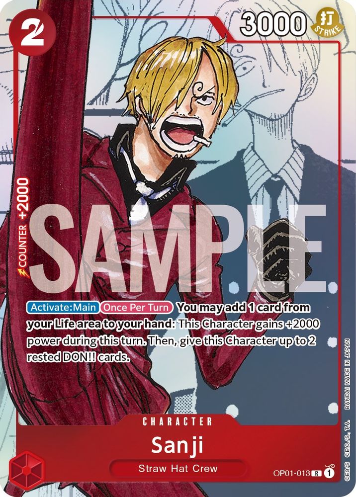 Sanji [Alternate Art] OP01-013 One Piece Card Game