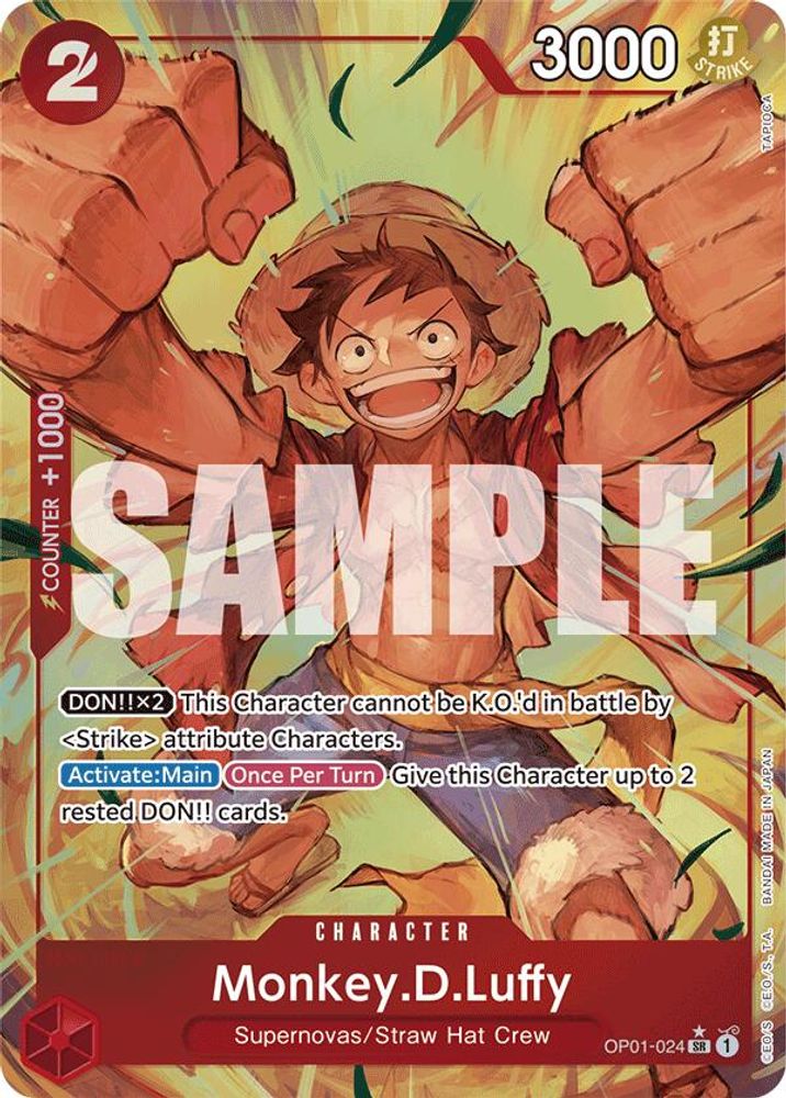 Monkey.D.Luffy [Alternate Art PRB01] OP01-024 One Piece Card Game