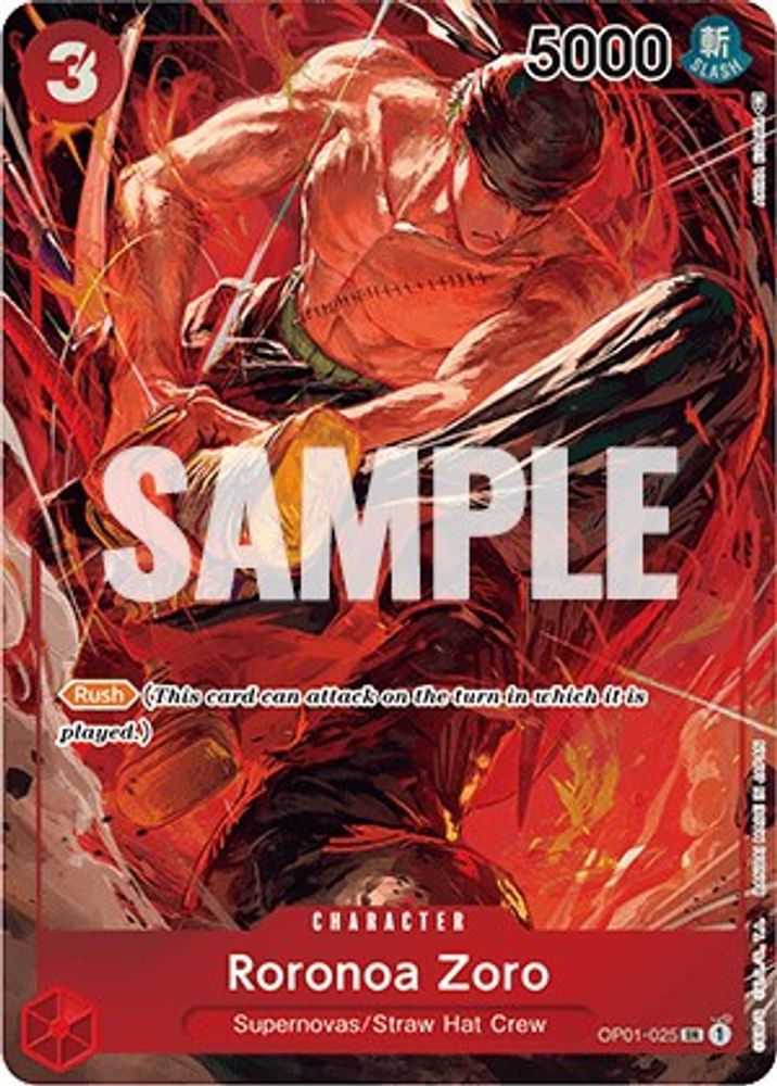 Roronoa Zoro [Alternate Art] OP01-025 One Piece Card Game