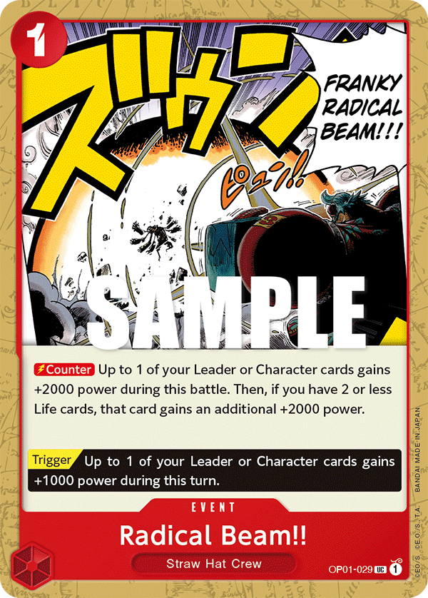 Radical Beam!! [Best Selection] JP OP01-029 One Piece Card Game