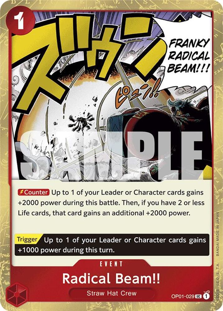 Radical Beam!! [Jolly Roger PRB01] OP01-029 One Piece Card Game
