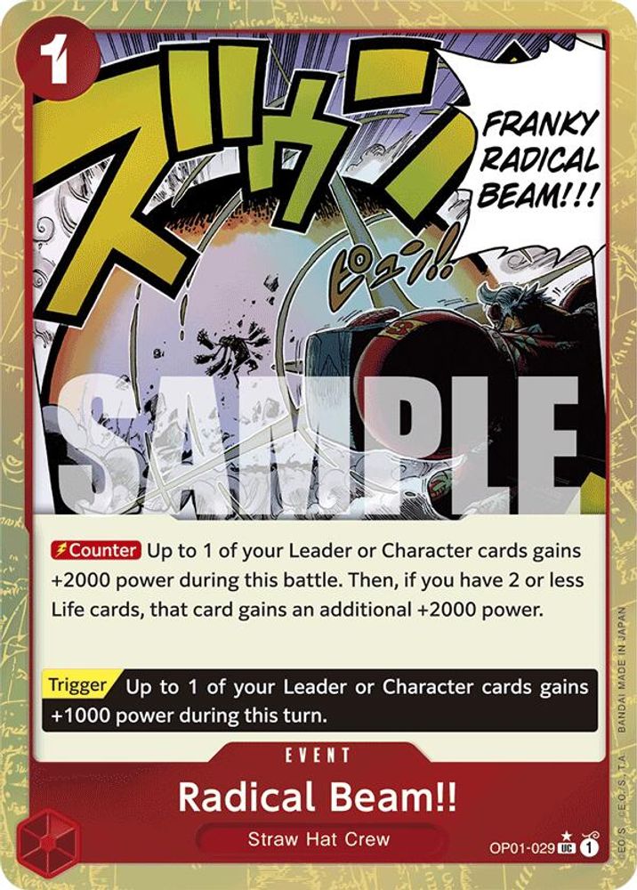 Radical Beam!! [Textured Foil] OP01-029 One Piece Card Game