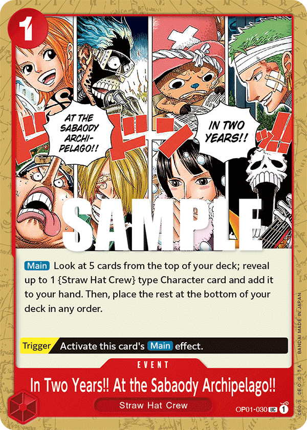 In Two Years!! At the Sabaody Archipelago!! [2nd Anniversary] JP OP01-030 One Piece Card Game
