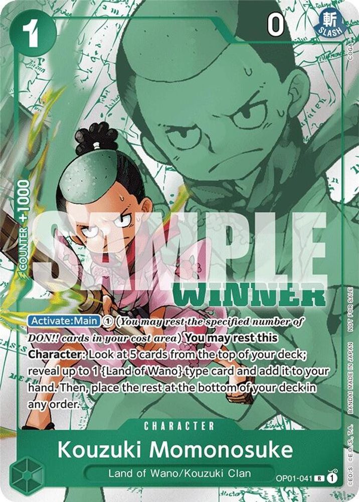 Kouzuki Momonosuke [Winner] OP01-041 One Piece Card Game