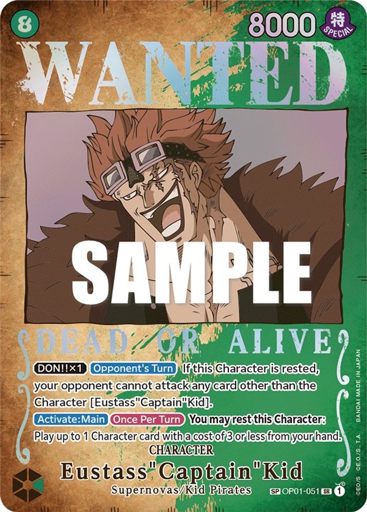 Eustass"Captain"Kid [Wanted] OP01-051 One Piece Card Game
