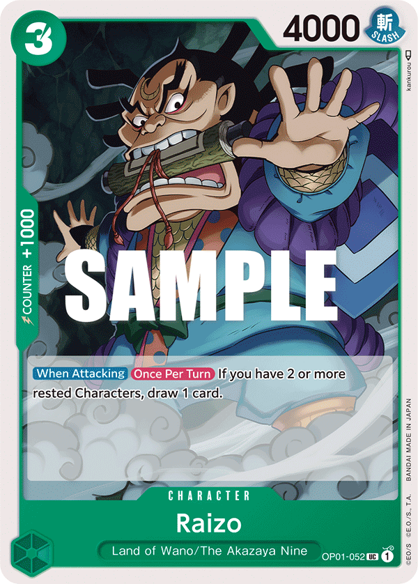 Raizo OP01-052 One Piece Card Game