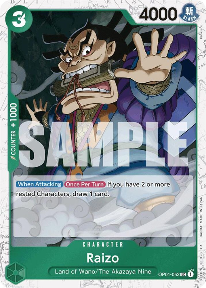Raizo [Jolly Roger PRB01] OP01-052 One Piece Card Game
