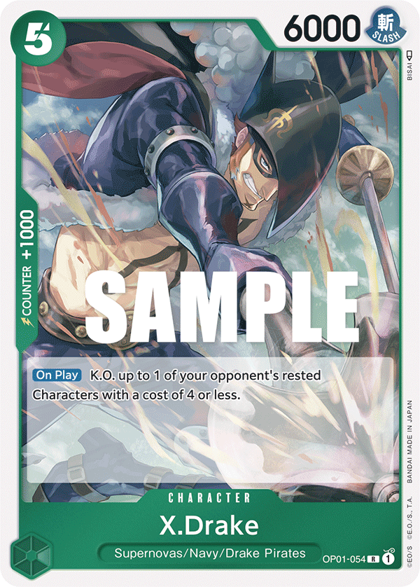 X.Drake [Errata] OP01-054 One Piece Card Game