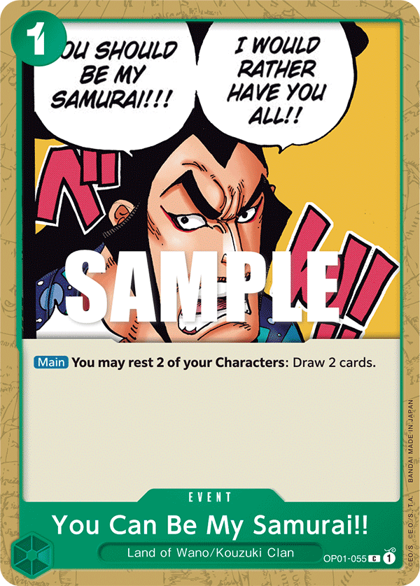 You Can Be My Samurai!! OP01-055 One Piece Card Game