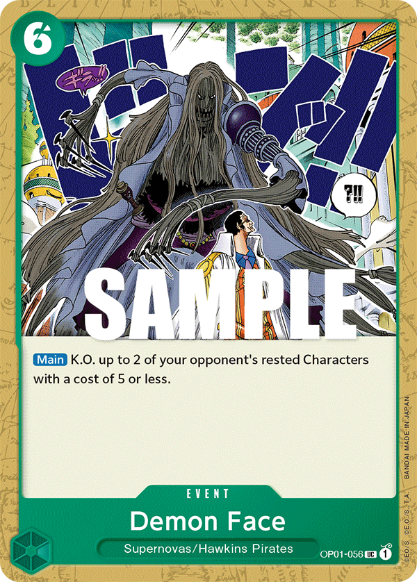 Demon Face OP01-056 One Piece Card Game