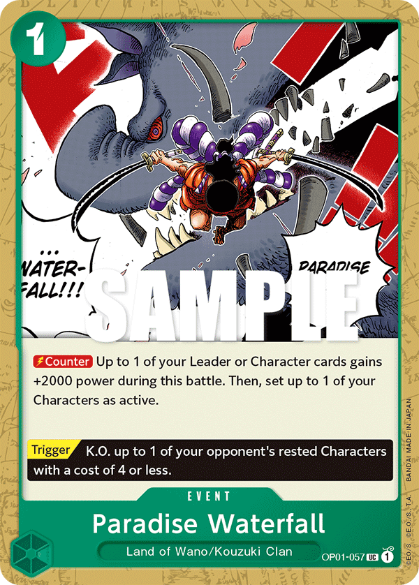 Paradise Waterfall [Errata] OP01-057 One Piece Card Game