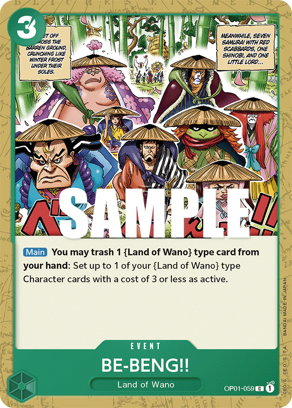 BE-BENG!! OP01-059 One Piece Card Game