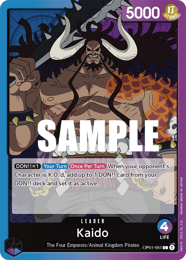 Kaido [Alternate Art] JP OP01-061 One Piece Card Game