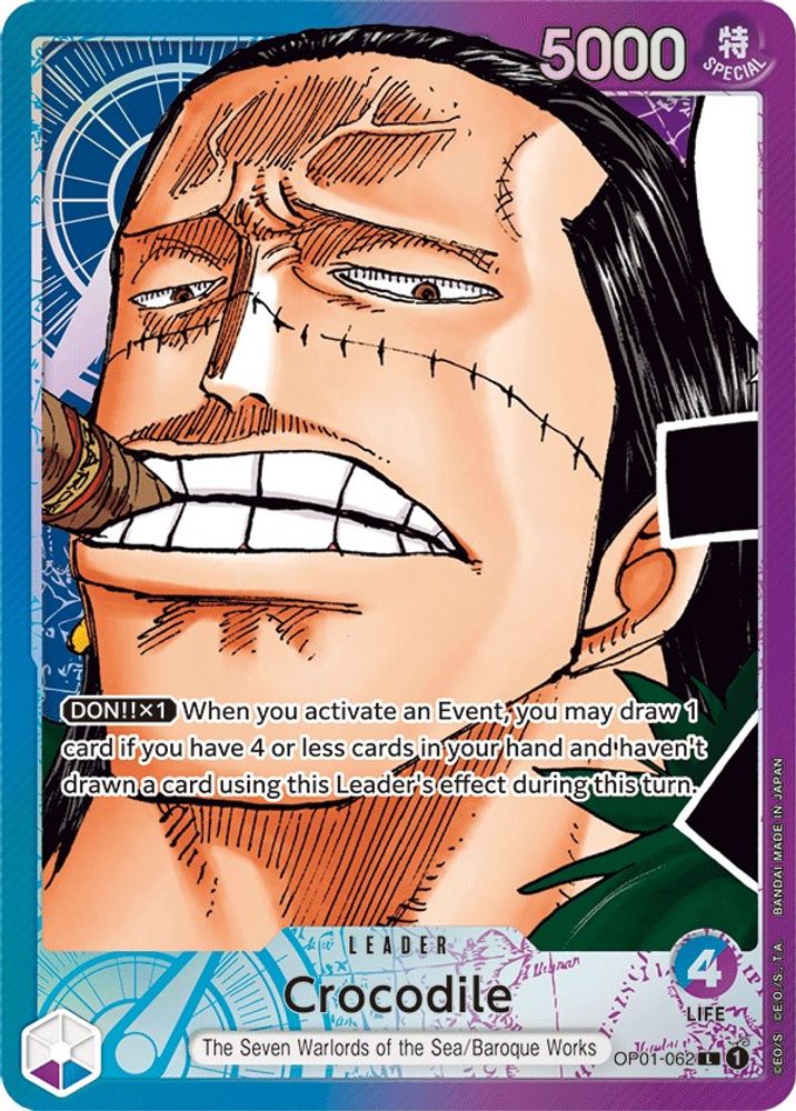 Crocodile [Alternate Art] OP01-062 One Piece Card Game