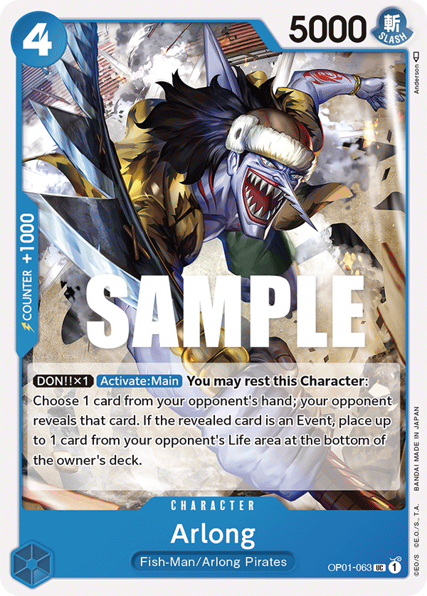 Arlong OP01-063 One Piece Card Game
