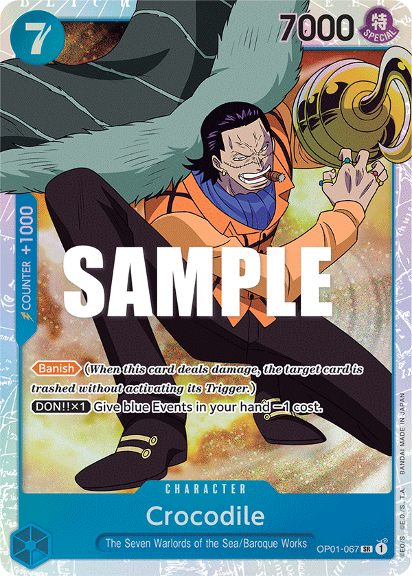 Crocodile [Alternate Art] JP OP01-067 One Piece Card Game