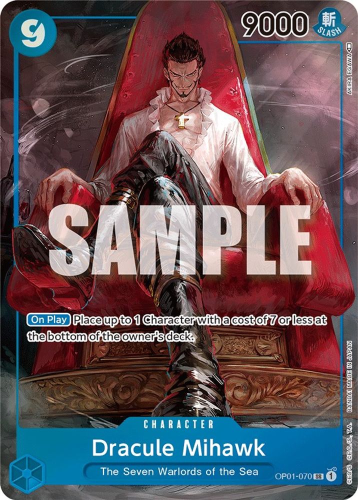 Dracule Mihawk [Alternate Art] OP01-070 One Piece Card Game