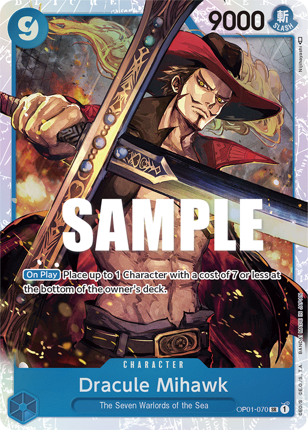 Dracule Mihawk [Top 8] JP OP01-070 One Piece Card Game