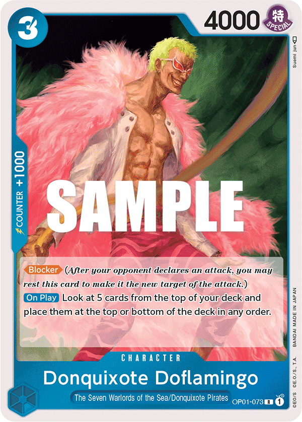 Donquixote Doflamingo [Alternate Art] JP OP01-073 One Piece Card Game