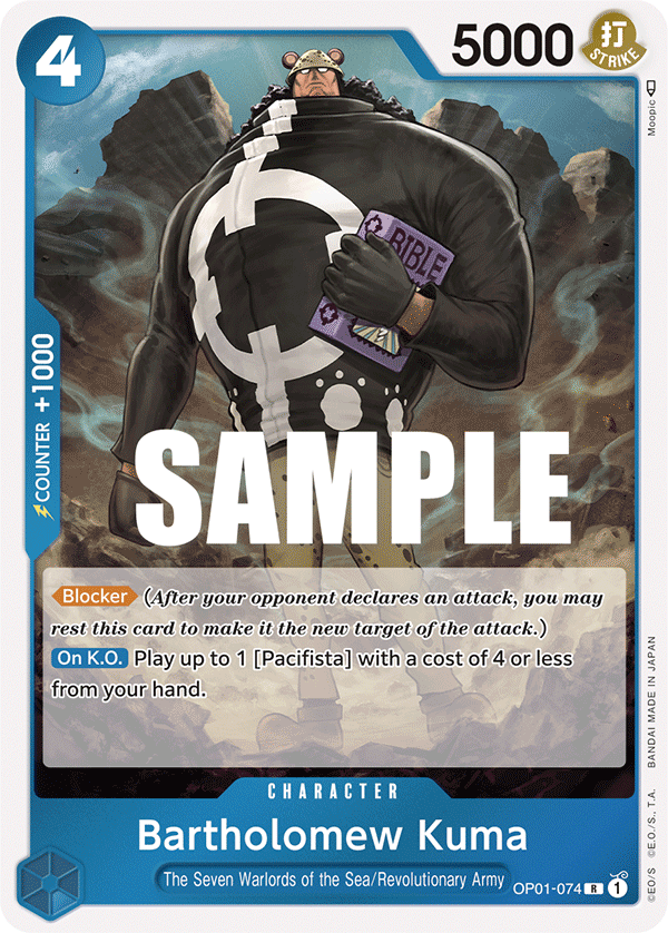 Bartholomew Kuma OP01-074 One Piece Card Game
